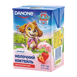 Коктейль молочний полуничний 2.5% 212г